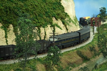 Coal Train Extra 159 East meets Extra 4579 West at West End Salem, West Virginia